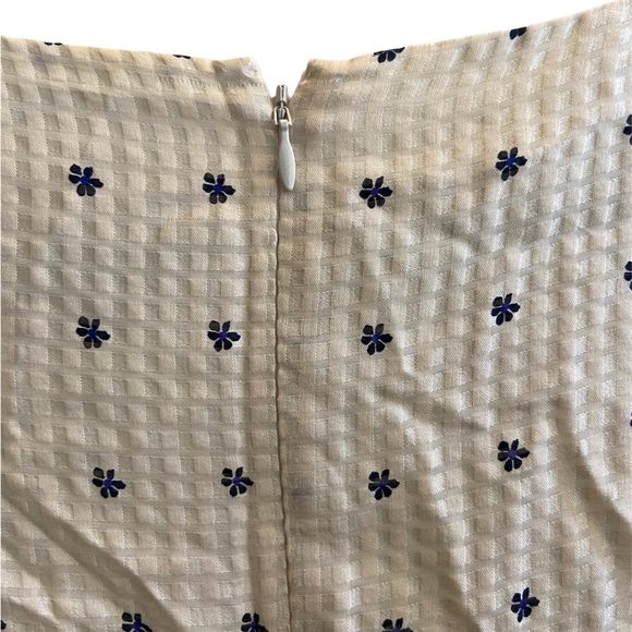 Madewell Silk Nomad Paisley Dress in Cream and Blue - Picture 12 of 12